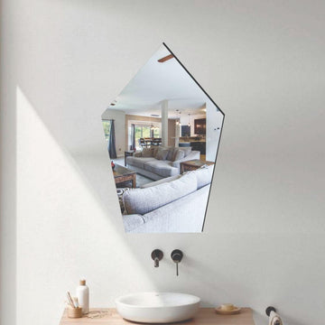 WallDaddy Oval Shape Plastic Mirror For Wall